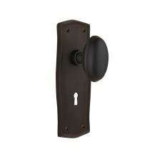 Nostalgic Warehouse 704483 - Nostalgic Warehouse Prairie Plate with Keyhole Privacy Homestead Door Knob in Oil-Rubbed Bronze
