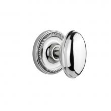Nostalgic Warehouse 704688 - Nostalgic Warehouse Rope Rosette Single Dummy Homestead Door Knob in Bright Chrome