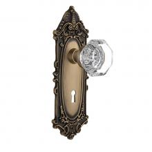 Nostalgic Warehouse 704901 - Nostalgic Warehouse Victorian Plate Interior Mortise Waldorf Door Knob in Antique Brass