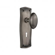 Nostalgic Warehouse 704908 - Nostalgic Warehouse Prairie Plate Interior Mortise Homestead Door Knob in Antique Pewter