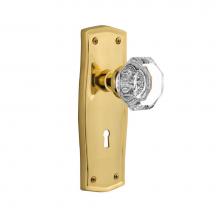 Nostalgic Warehouse 704912 - Nostalgic Warehouse Prairie Plate Interior Mortise Waldorf Door Knob in Polished Brass