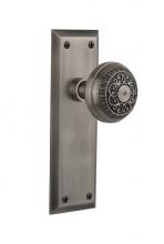 Nostalgic Warehouse 705003 - Nostalgic Warehouse New York Plate Passage Egg & Dart Door Knob in Antique Pewter