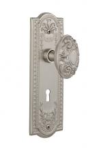 Nostalgic Warehouse 705261 - Nostalgic Warehouse Meadows Plate with Keyhole Single Dummy Victorian Door Knob in Satin Nickel