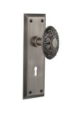 Nostalgic Warehouse 705289 - Nostalgic Warehouse New York Plate with Keyhole Single Dummy Victorian Door Knob in Antique Pewter