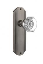 Nostalgic Warehouse 705640 - Nostalgic Warehouse Deco Plate Privacy Waldorf Door Knob in Antique Pewter