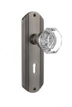 Nostalgic Warehouse 705647 - Nostalgic Warehouse Deco Plate with Keyhole Privacy Waldorf Door Knob in Antique Pewter