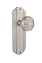 Nostalgic Warehouse 705924 - Nostalgic Warehouse Deco Plate Privacy Craftsman Door Knob in Satin Nickel
