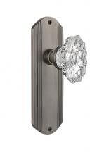 Nostalgic Warehouse 705962 - Nostalgic Warehouse Deco Plate Passage Chateau Door Knob in Antique Pewter