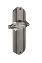 Nostalgic Warehouse 706016 - Nostalgic Warehouse Deco Plate Privacy Parlor Lever in Antique Pewter
