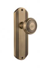 Nostalgic Warehouse 706045 - Nostalgic Warehouse Deco Plate Passage Deco Door Knob in Antique Brass
