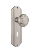 Nostalgic Warehouse 706057 - Nostalgic Warehouse Deco Plate with Keyhole Passage Deco Door Knob in Satin Nickel