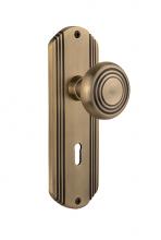 Nostalgic Warehouse 706066 - Nostalgic Warehouse Deco Plate with Keyhole Privacy Deco Door Knob in Antique Brass