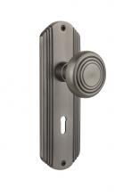 Nostalgic Warehouse 706067 - Nostalgic Warehouse Deco Plate with Keyhole Privacy Deco Door Knob in Antique Pewter