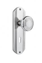 Nostalgic Warehouse 706068 - Nostalgic Warehouse Deco Plate with Keyhole Privacy Deco Door Knob in Bright Chrome