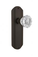 Nostalgic Warehouse 706116 - Nostalgic Warehouse Deco Plate Double Dummy Crystal Glass Door Knob in Oil-Rubbed Bronze