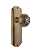 Nostalgic Warehouse 706260 - Nostalgic Warehouse Deco Plate Double Dummy Egg & Dart Door Knob in Antique Brass