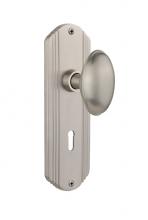 Nostalgic Warehouse 706340 - Nostalgic Warehouse Deco Plate with Keyhole Double Dummy Homestead Door Knob in Satin Nickel