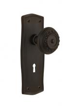 Nostalgic Warehouse 706405 - Nostalgic Warehouse Prairie Plate with Keyhole Single Dummy Meadows Door Knob in Oil-Rubbed Bronze