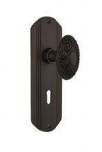 Nostalgic Warehouse 706435 - Nostalgic Warehouse Deco Plate with Keyhole Single Dummy Victorian Door Knob in Oil-Rubbed Bronze