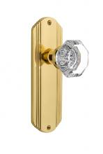 Nostalgic Warehouse 706505 - Nostalgic Warehouse Deco Plate Double Dummy Waldorf Door Knob in Unlacquered Brass