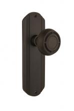Nostalgic Warehouse 706858 - Nostalgic Warehouse Deco Plate Double Dummy Mission Door Knob in Oil-Rubbed Bronze