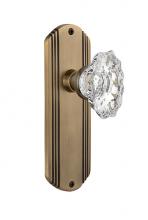 Nostalgic Warehouse 706876 - Nostalgic Warehouse Deco Plate Single Dummy Chateau Door Knob in Antique Brass