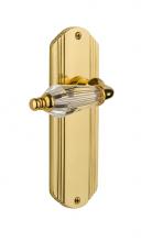 Nostalgic Warehouse 706929 - Nostalgic Warehouse Deco Plate Single Dummy Parlor Lever in Polished Brass