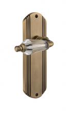 Nostalgic Warehouse 706937 - Nostalgic Warehouse Deco Plate Double Dummy Parlor Lever in Antique Brass