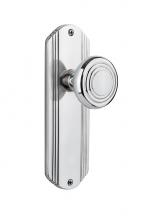Nostalgic Warehouse 706976 - Nostalgic Warehouse Deco Plate Single Dummy Deco Door Knob in Bright Chrome