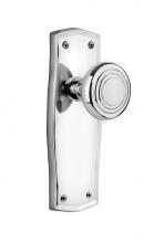 Nostalgic Warehouse 707011 - Nostalgic Warehouse Prairie Plate Single Dummy Deco Door Knob in Bright Chrome