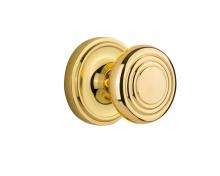 Nostalgic Warehouse 707064 - Nostalgic Warehouse Classic Rosette Double Dummy Deco Door Knob in Unlacquered Brass