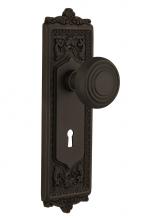 Nostalgic Warehouse 707153 - Nostalgic Warehouse Egg & Dart Plate Interior Mortise Deco Door Knob in Oil-Rubbed Bronze