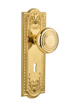 Nostalgic Warehouse 707178 - Nostalgic Warehouse Meadows Plate with Keyhole Single Dummy Deco Door Knob in Polished Brass