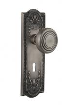 Nostalgic Warehouse 707206 - Nostalgic Warehouse Meadows Plate Interior Mortise Deco Door Knob in Antique Pewter