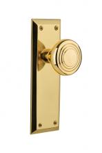 Nostalgic Warehouse 707231 - Nostalgic Warehouse New York Plate Single Dummy Deco Door Knob in Unlacquered Brass