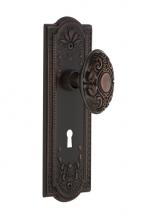 Nostalgic Warehouse 707584 - Nostalgic Warehouse Meadows Plate with Keyhole Double Dummy Victorian Door Knob in Timeless Bronze