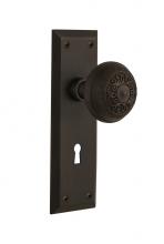 Nostalgic Warehouse 707725 - Nostalgic Warehouse New York Plate with Keyhole Privacy Egg & Dart Door Knob in Oil-Rubbed Bro