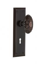 Nostalgic Warehouse 707740 - Nostalgic Warehouse New York Plate with Keyhole Privacy Victorian Door Knob in Timeless Bronze