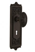 Nostalgic Warehouse 707773 - Nostalgic Warehouse Egg & Dart Plate Interior Mortise Victorian Door Knob in Oil-Rubbed Bronze