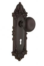 Nostalgic Warehouse 707830 - Nostalgic Warehouse Victorian Plate Interior Mortise New York Door Knob in Timeless Bronze
