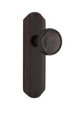 Nostalgic Warehouse 707846 - Nostalgic Warehouse Deco Plate Passage Craftsman Door Knob in Timeless Bronze
