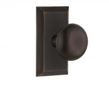 Nostalgic Warehouse 707878 - Nostalgic Warehouse Studio Plate Passage New York Door Knob in Timeless Bronze