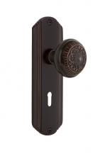 Nostalgic Warehouse 707902 - Nostalgic Warehouse Deco Plate with Keyhole Passage Egg & Dart Door Knob in Timeless Bronze