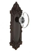 Nostalgic Warehouse 707979 - Nostalgic Warehouse Victorian Plate Single Dummy Oval Clear Crystal Glass Door Knob in Timeless Br