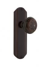 Nostalgic Warehouse 708019 - Nostalgic Warehouse Deco Plate Double Dummy Egg & Dart Door Knob in Timeless Bronze