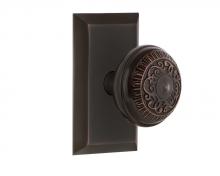 Nostalgic Warehouse 708046 - Nostalgic Warehouse Studio Plate Double Dummy Egg & Dart Door Knob in Timeless Bronze