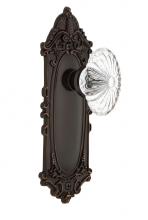 Nostalgic Warehouse 708066 - Nostalgic Warehouse Victorian Plate Double Dummy Oval Fluted Crystal Glass Door Knob in Timeless B