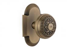 Nostalgic Warehouse 708541 - Nostalgic Warehouse Cottage Plate Passage Egg & Dart Door Knob in Antique Brass