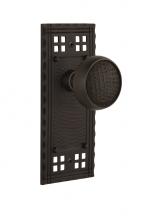 Nostalgic Warehouse 708644 - Nostalgic Warehouse Craftsman Plate Passage Craftsman Door Knob in Oil-Rubbed Bronze