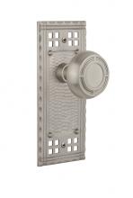 Nostalgic Warehouse 708675 - Nostalgic Warehouse Craftsman Plate Passage Mission Door Knob in Satin Nickel